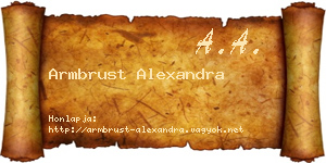 Armbrust Alexandra névjegykártya