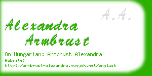 alexandra armbrust business card